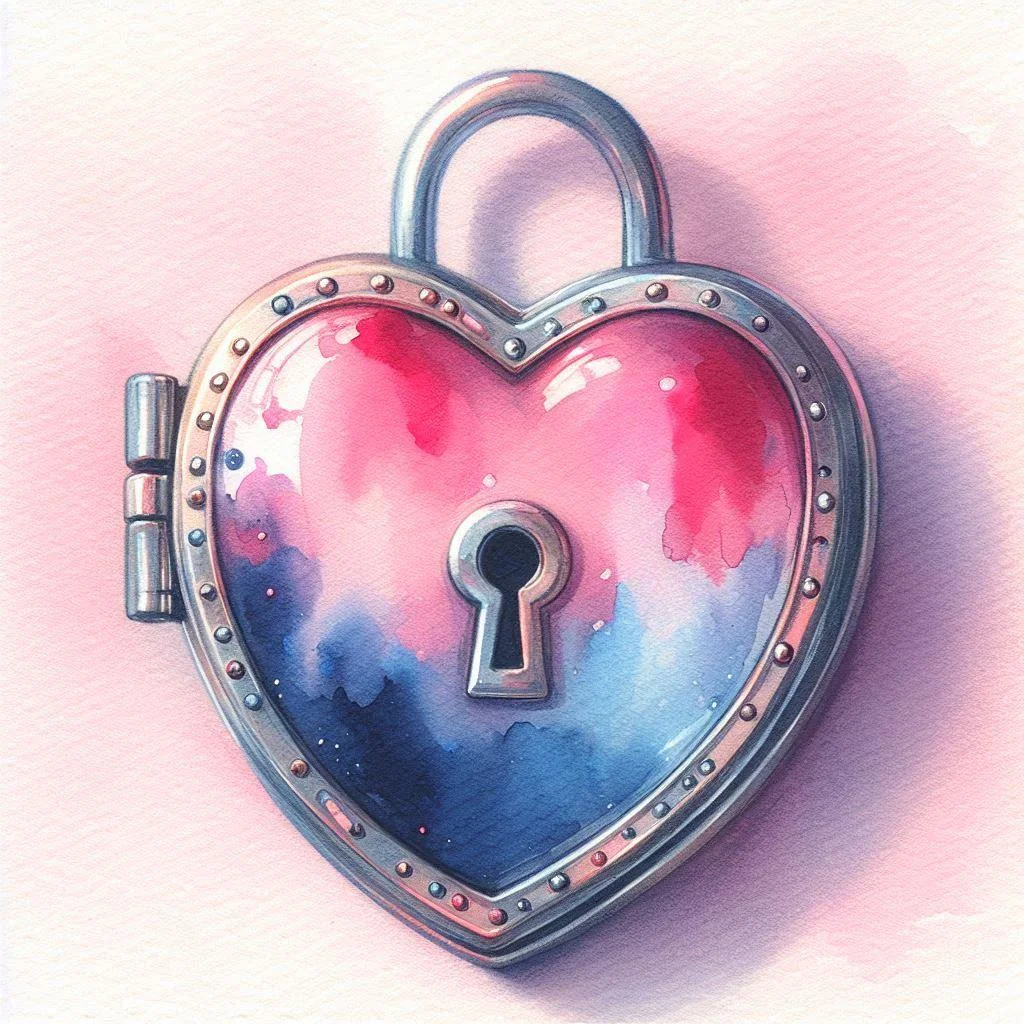 A heart shaped padlock picture 1 of 4