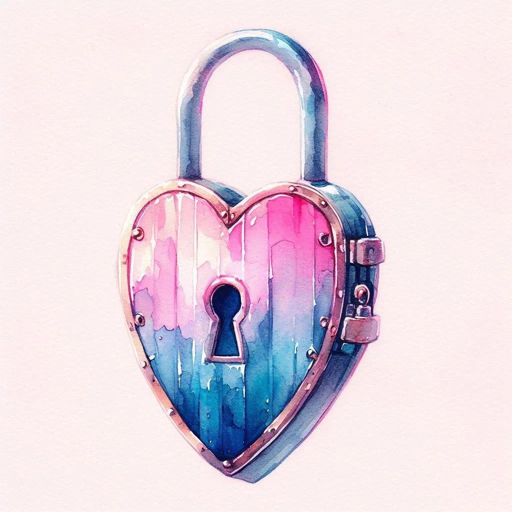 A heart shaped padlock picture 2 of 4