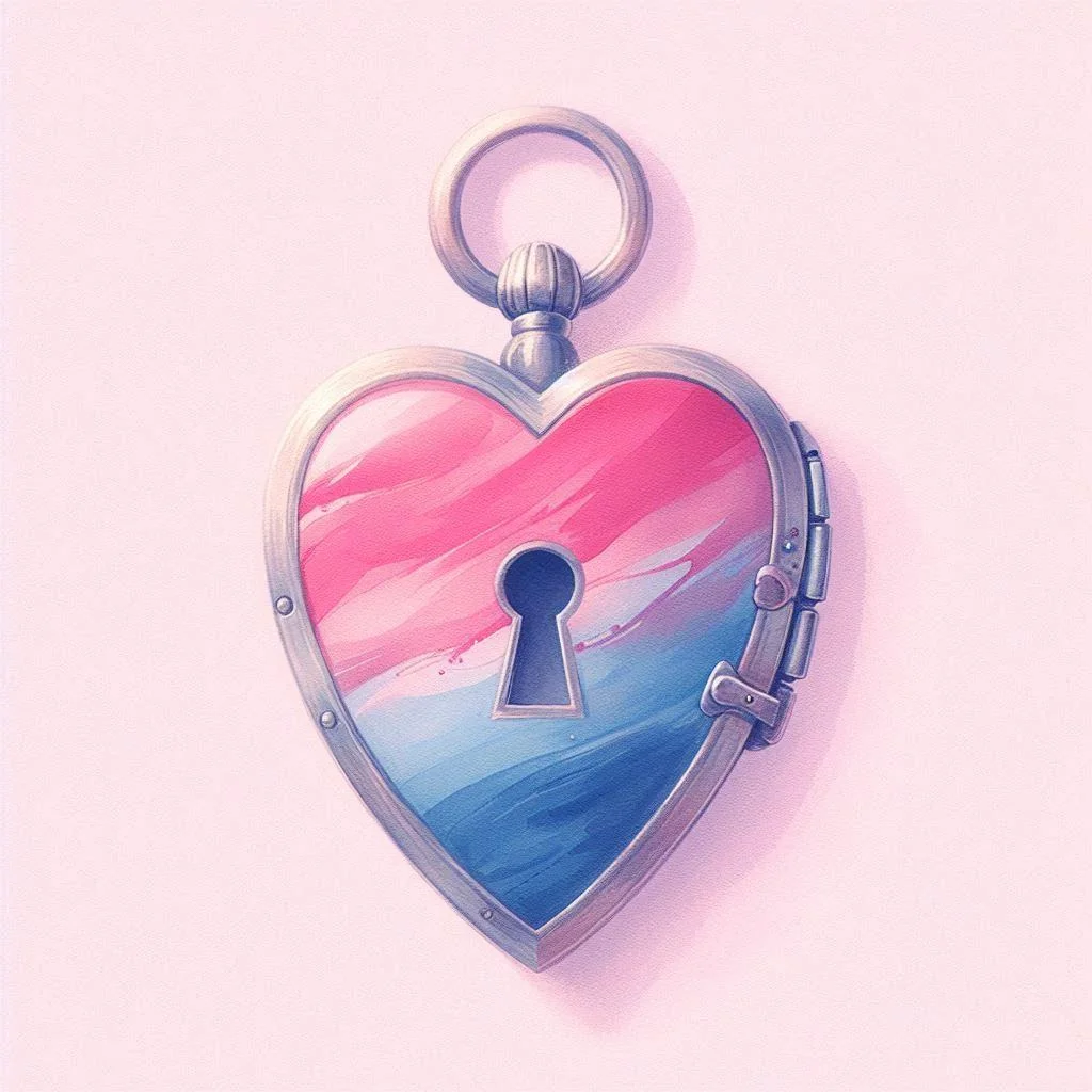 A heart shaped padlock picture 3 of 4