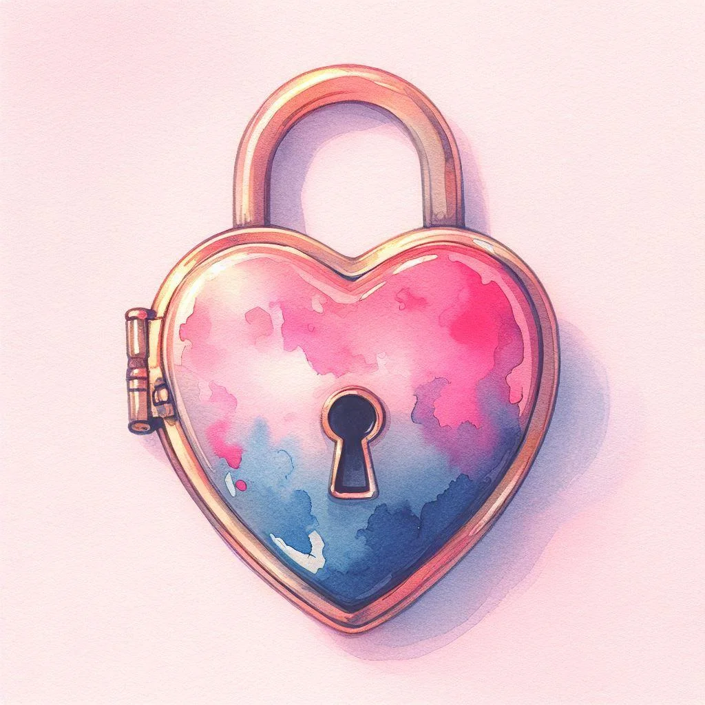 A heart shaped padlock picture 4 of 4