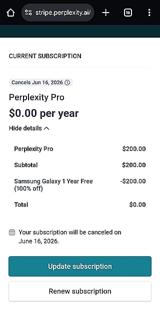 🔥 Free Year of Perplexity Pro for Samsung Galaxy Users (and maybe emulator users too…'