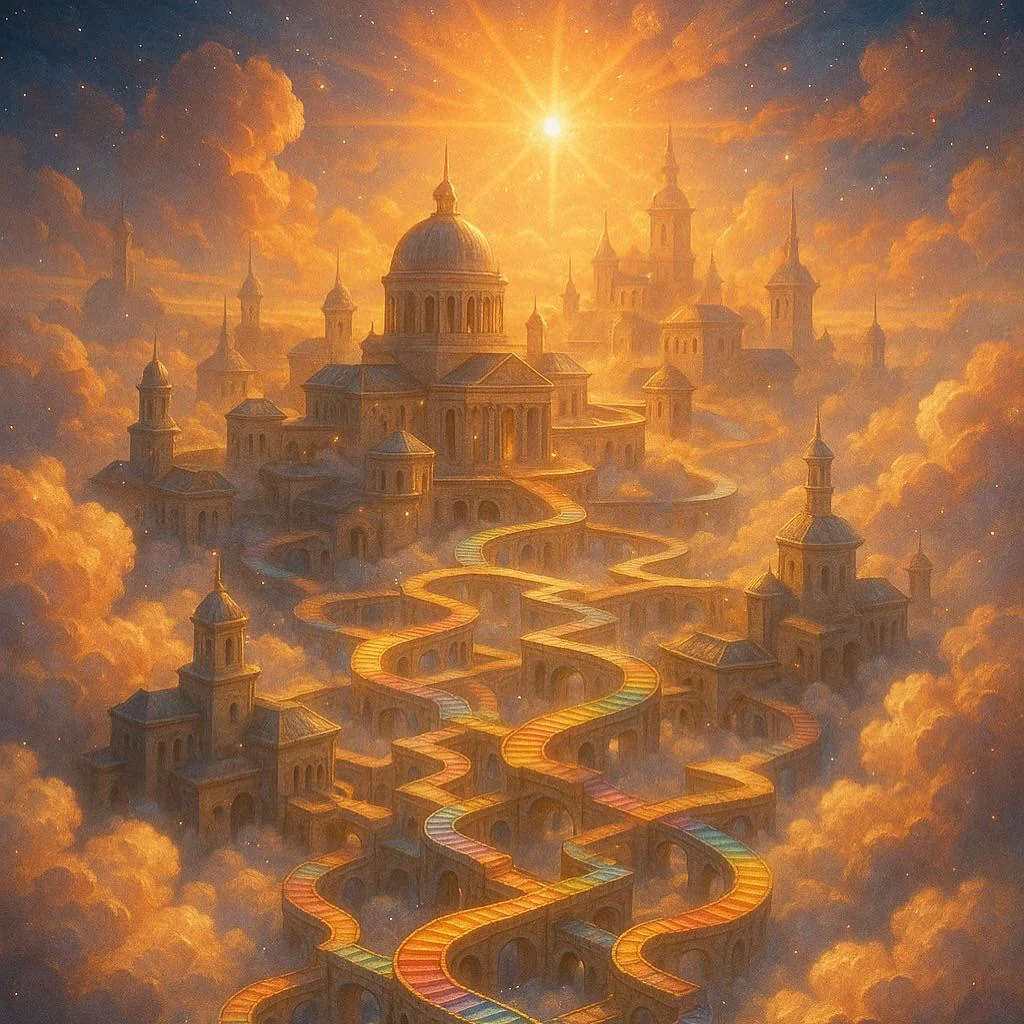 A magical cloud city at sunrise picture 1 of 1