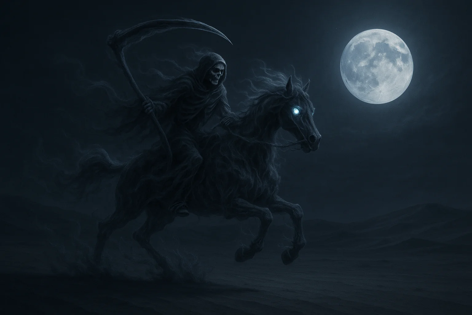 Ghostly Rider Over Desert picture 2 of 4