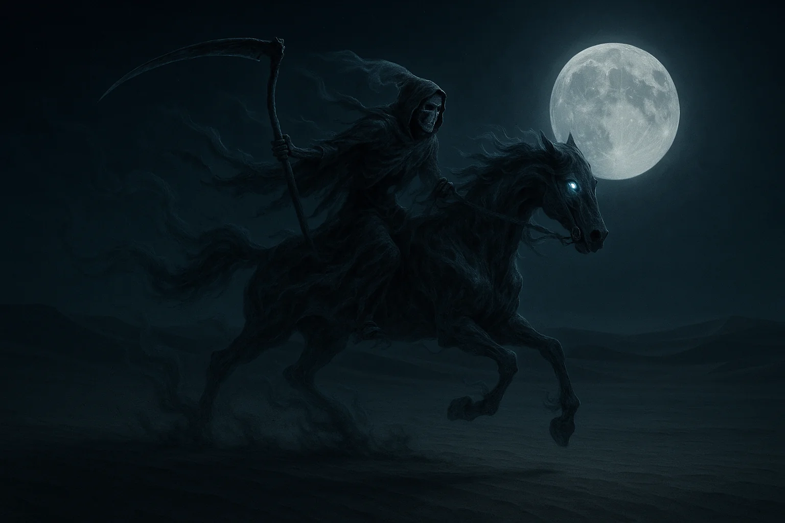 Ghostly Rider Over Desert picture 3 of 4