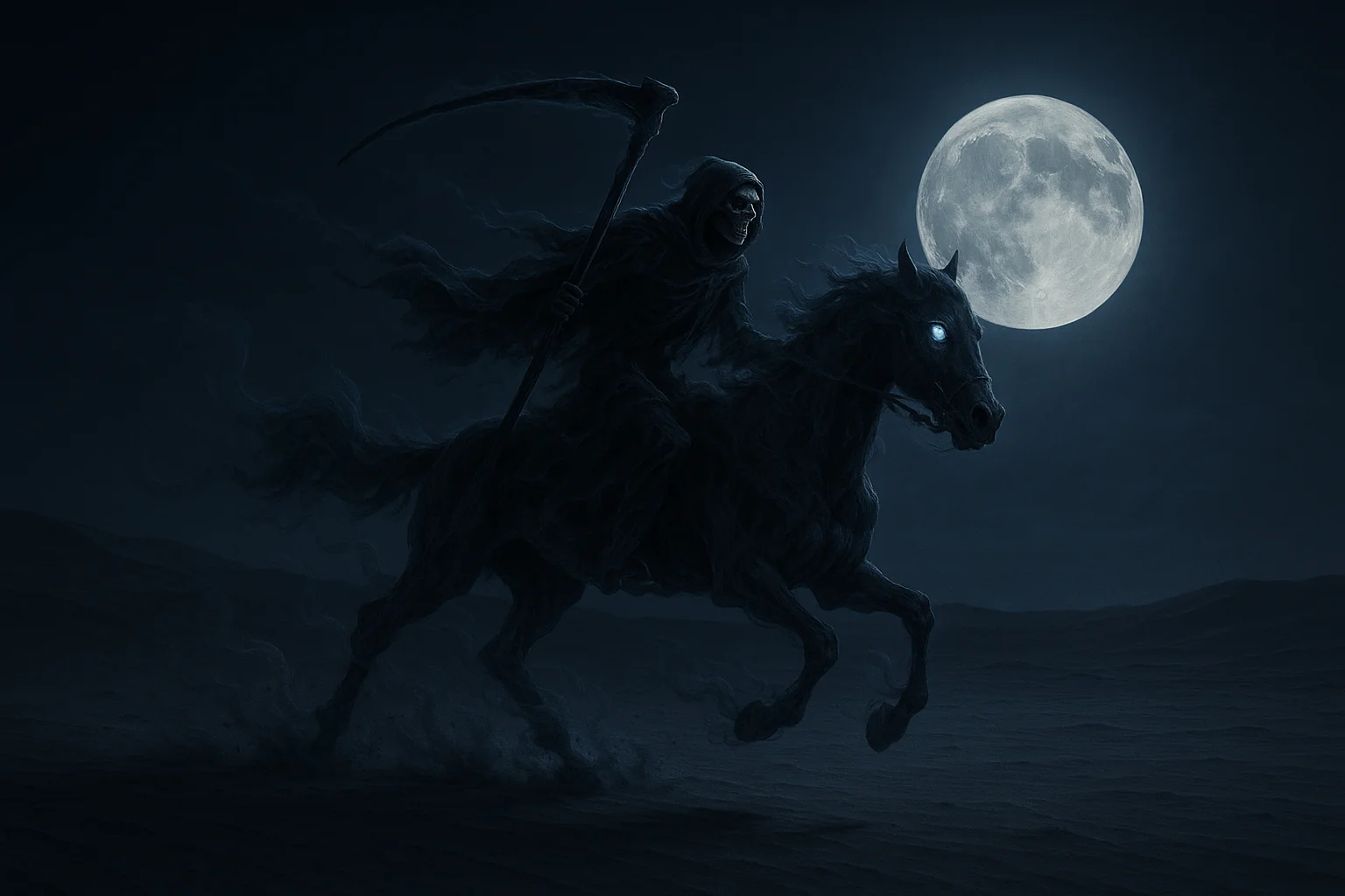 Ghostly Rider Over Desert picture 4 of 4