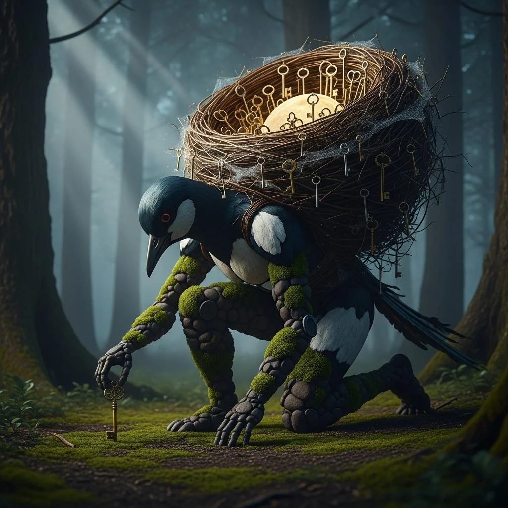 They say when a key is lost, it isn't truly gone. It's just waiting to be harvested by the Magpie Golem. picture 1 of 1