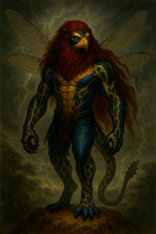 After some more tries I got the final product of what I wanted my animal kingdom powered hero to look like and a name to go with it: Gryph The Wild (just The Wild to the public)'