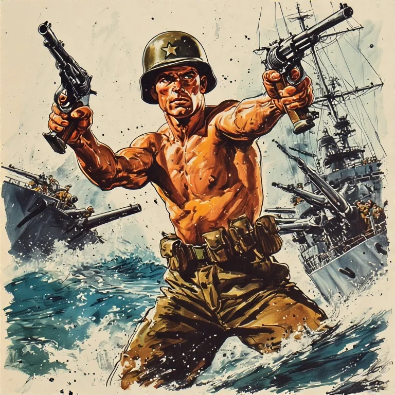 Homoerotic American WW2 propaganda picture 1 of 2