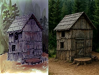 I had AI recreate my old colored ink art'