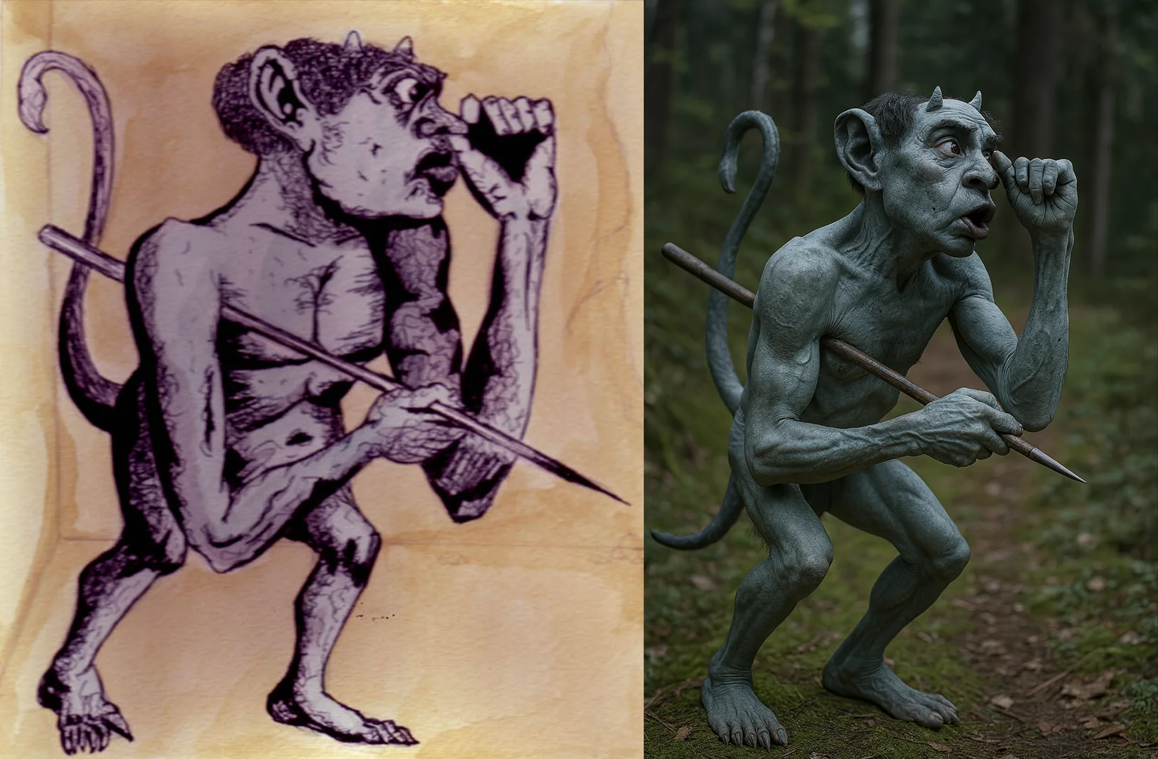 I had AI recreate my old colored ink art picture 2 of 9