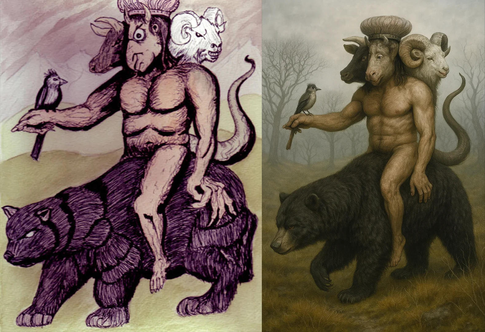 I had AI recreate my old colored ink art picture 5 of 9