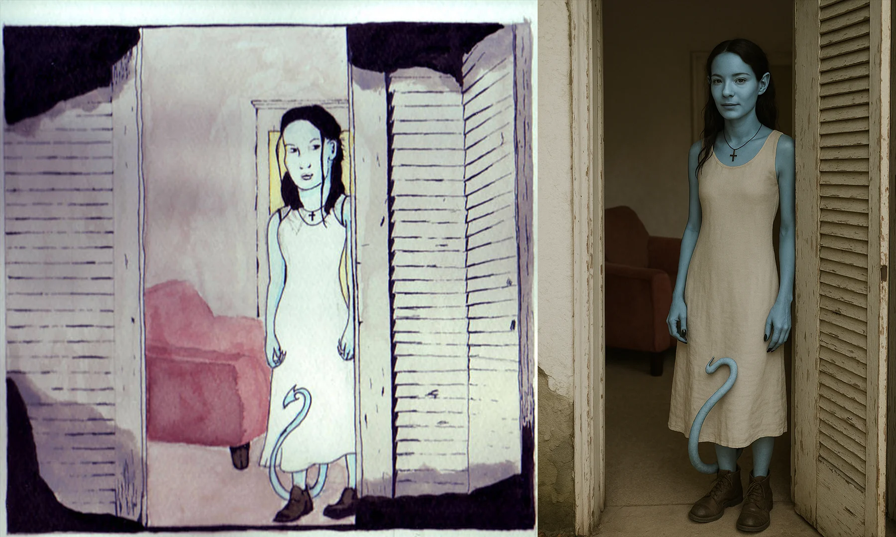 I had AI recreate my old colored ink art picture 7 of 9