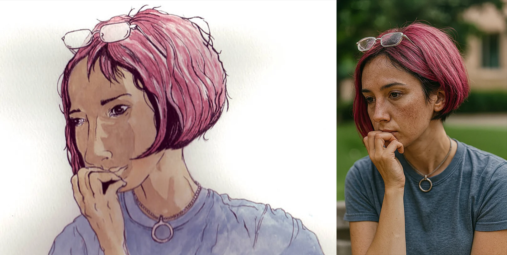 I had AI recreate my old colored ink art picture 8 of 9