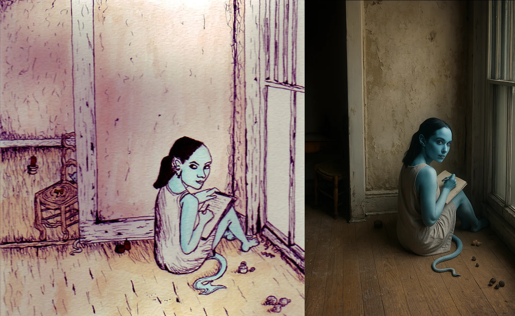 I had AI recreate my old colored ink art picture 9 of 9