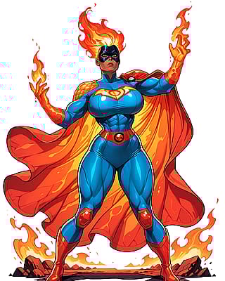 Napalm - Superhero OC I'm working on'