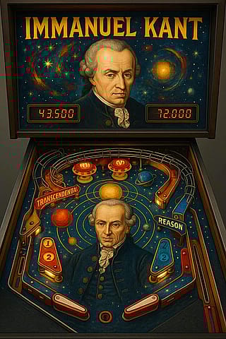 Immanuel Kant pinball machine.'