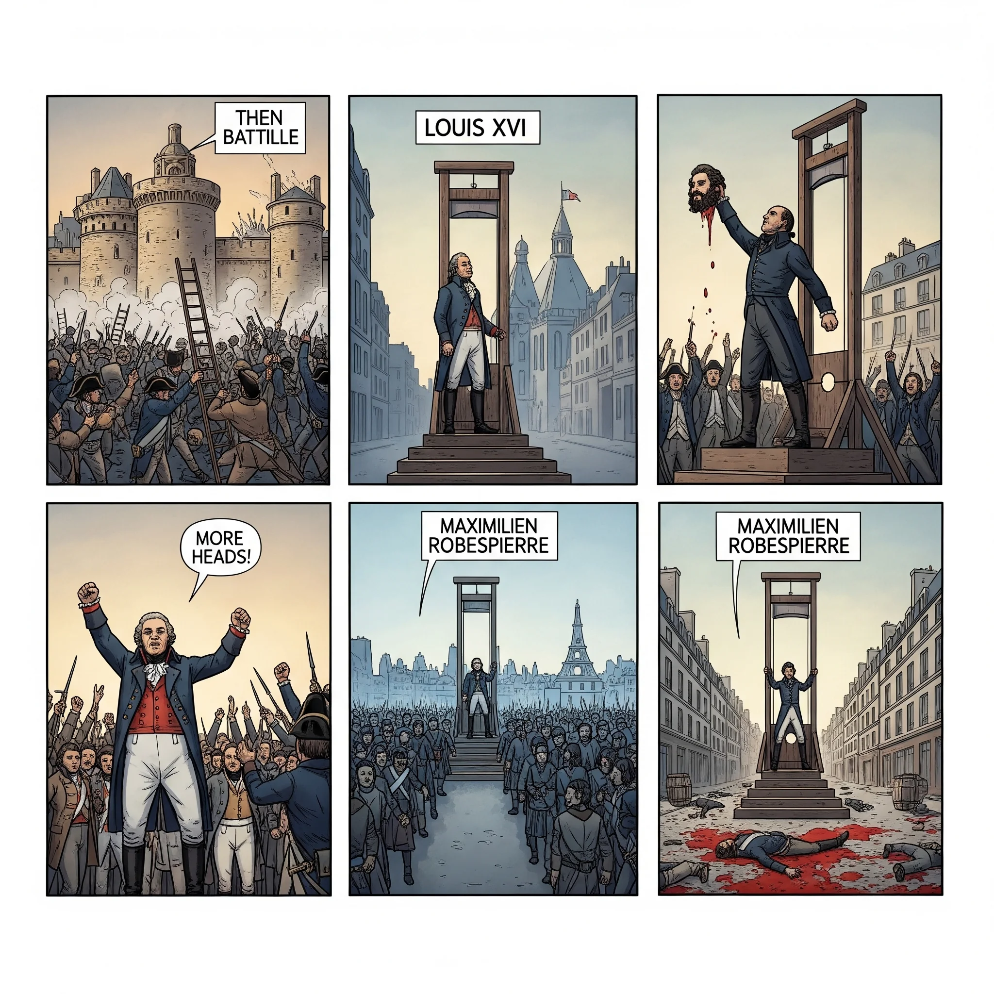 A comic about Maximilian Robespierre Demoulant and what he did in the French revolution. picture 2 of 2