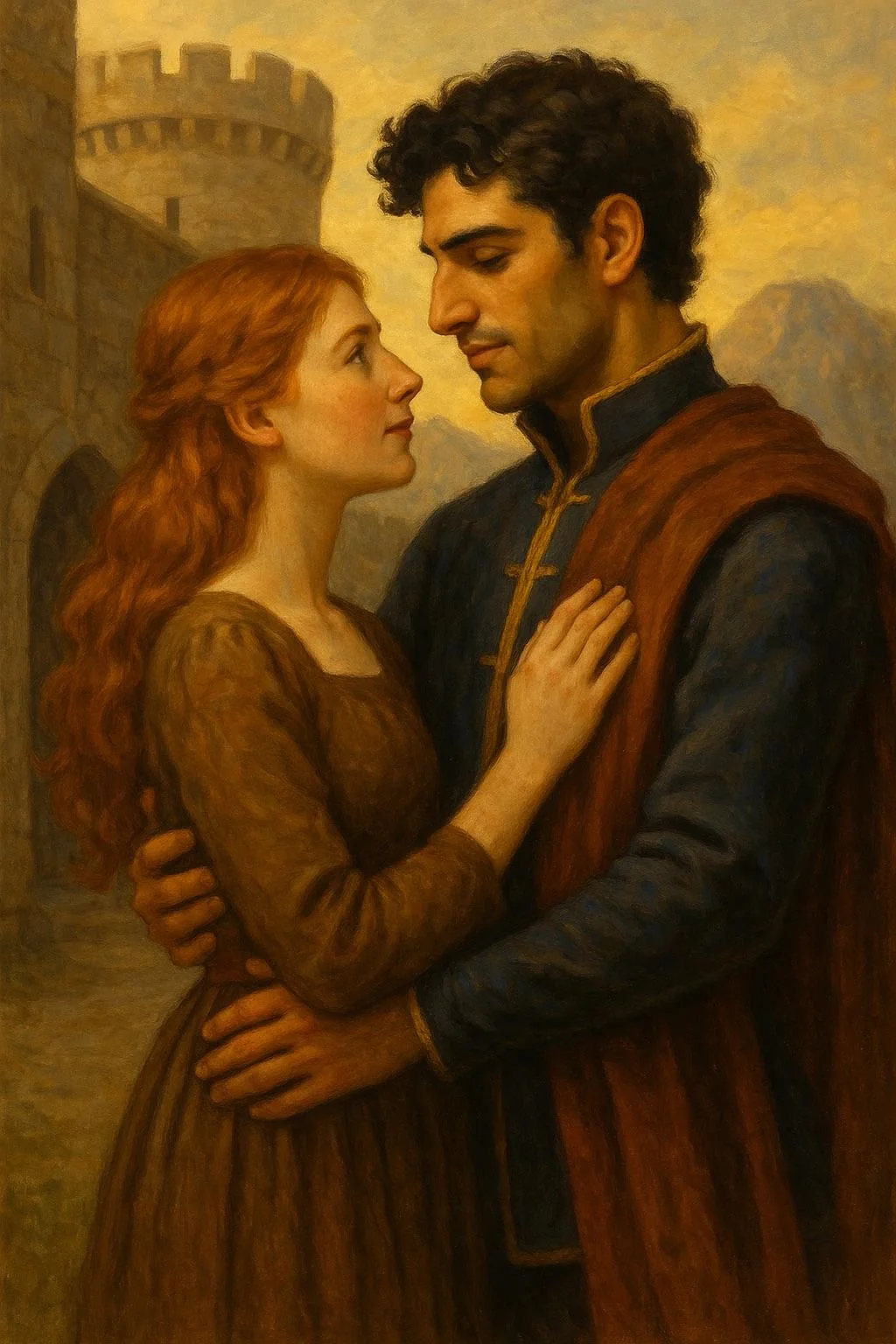 Medieval oil painting style illustrations for my short story picture 2 of 4