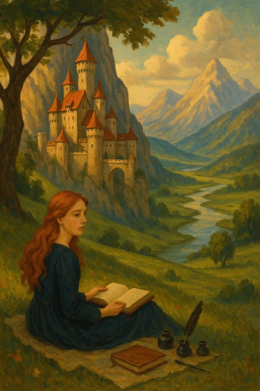 Medieval oil painting style illustrations for my short story picture 4 of 4
