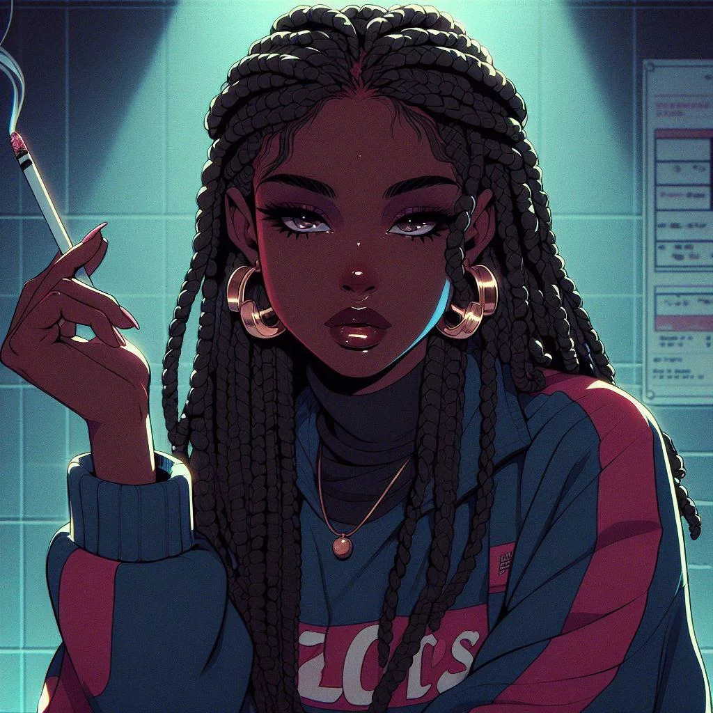 Black woman in anime style picture 6 of 8