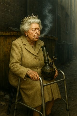 The Queen of hitting thy bong hard as one can'