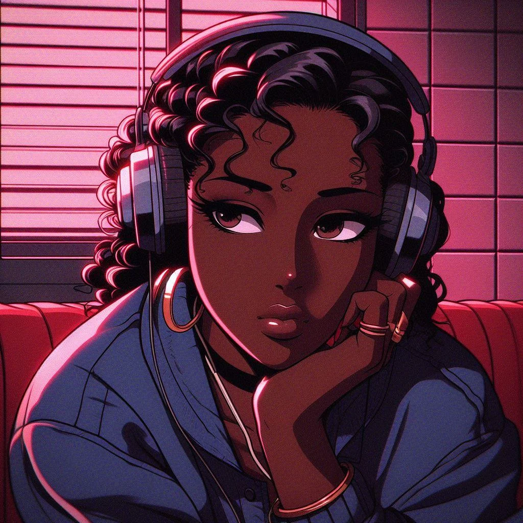 Black woman in anime style picture 8 of 8