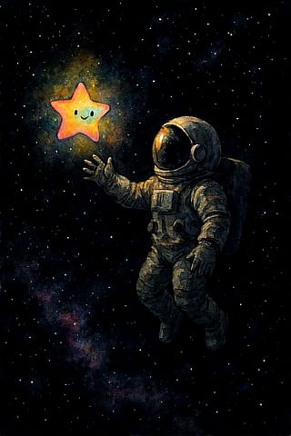 Astronaut reaching for the stars'