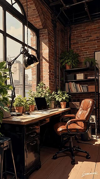 Industrial Study Room / Phone Wallpaper Archives'