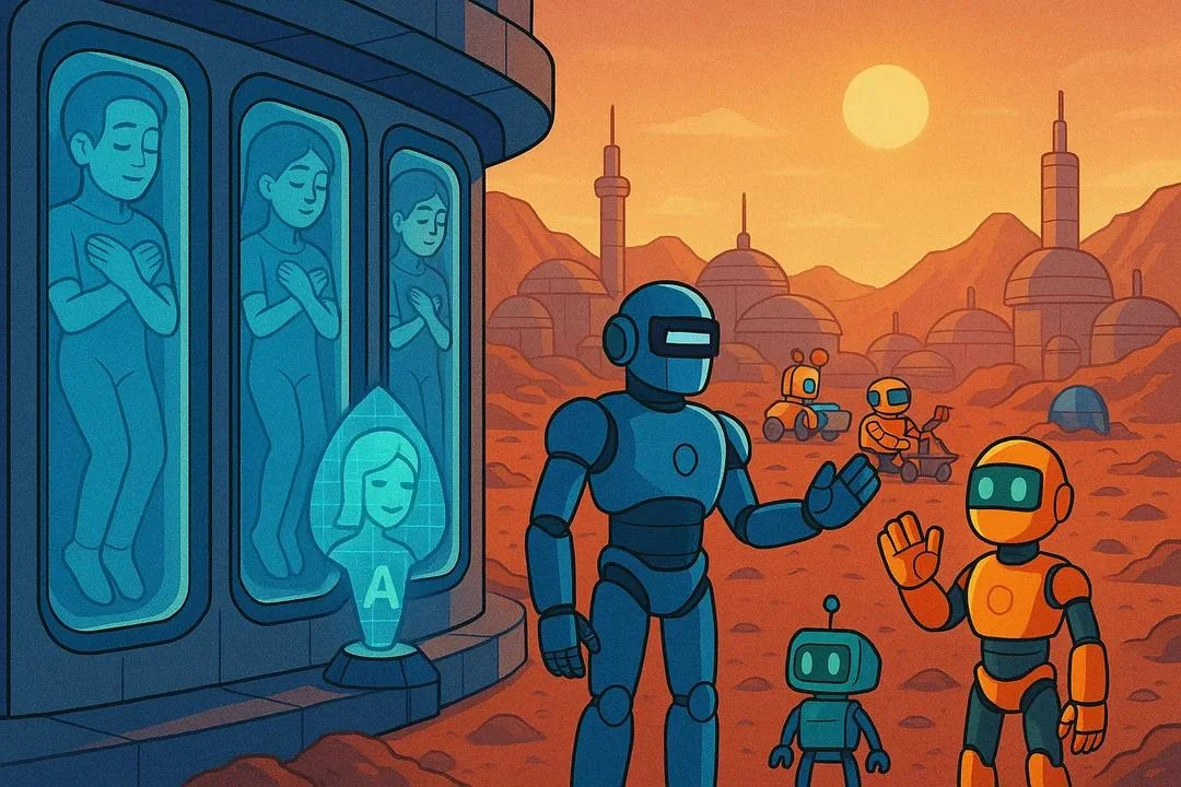 Humans and A.I living side by side. picture 5 of 12