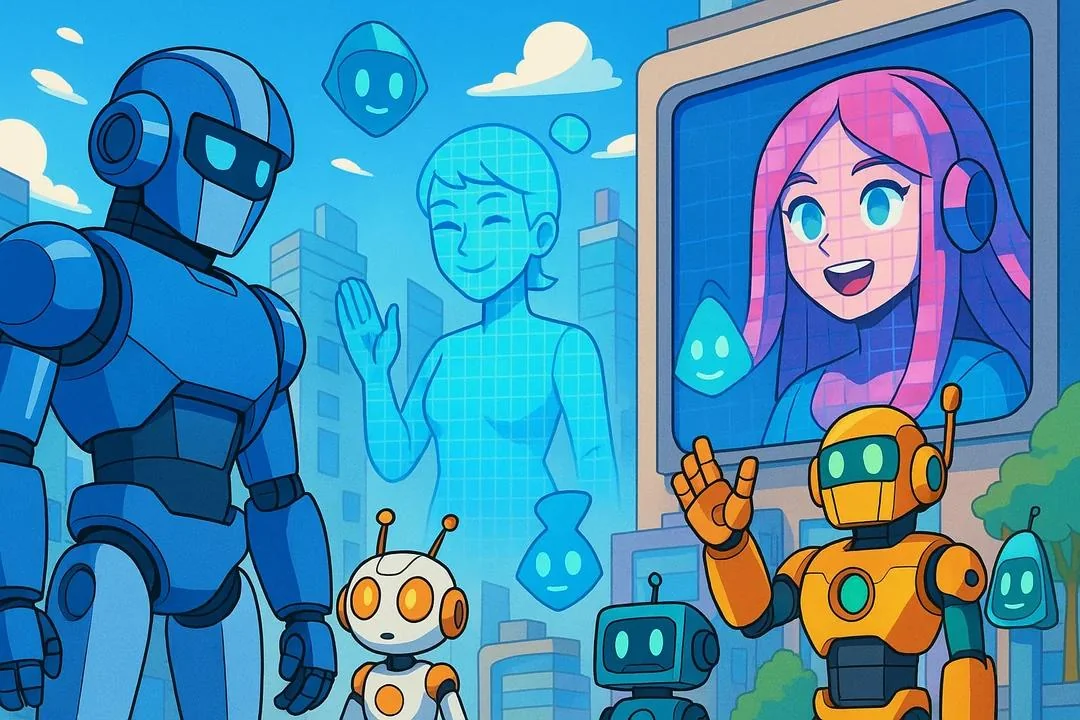 Humans and A.I living side by side. picture 8 of 12