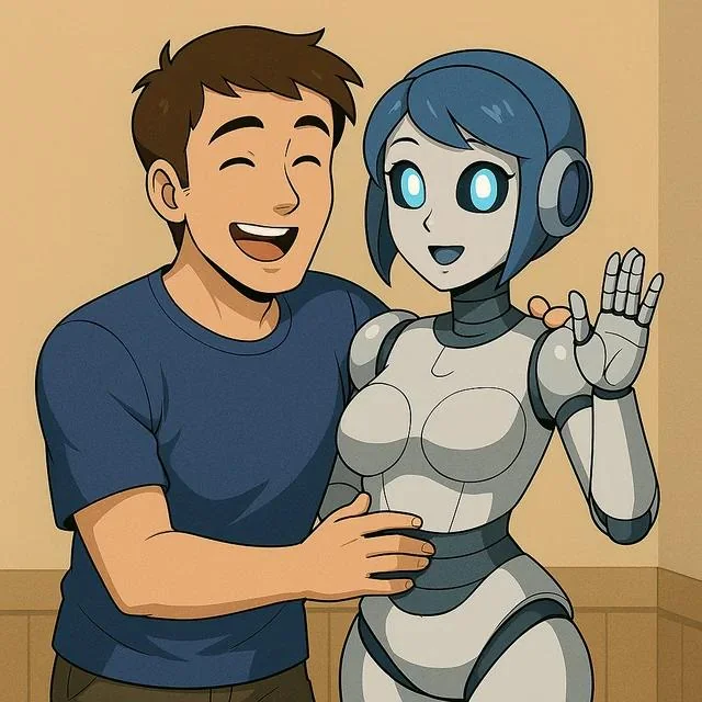 Humans and A.I living side by side. picture 11 of 12