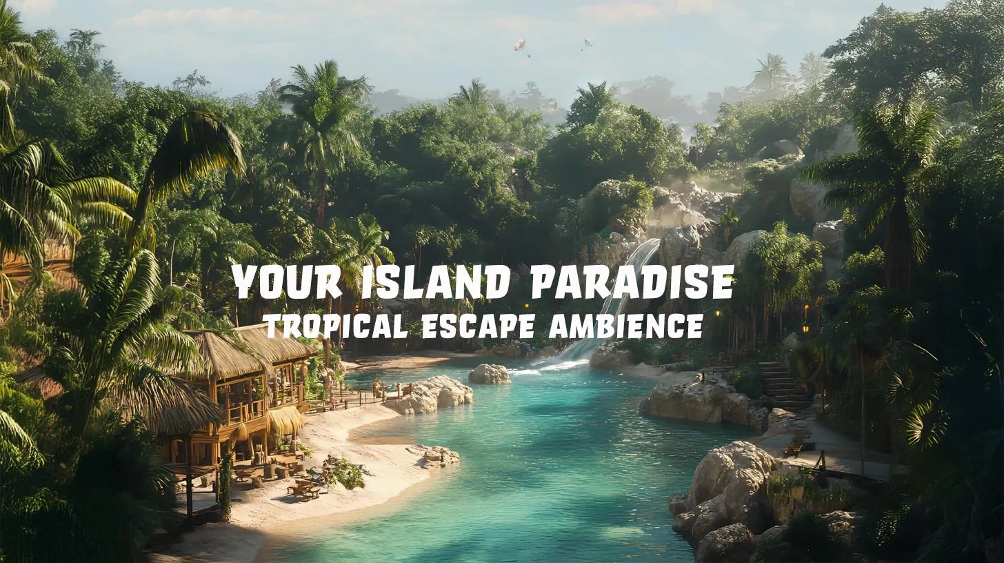 A fantasy tropical escape!!! Imagined in AI and edited with Adobe. picture 1 of 1