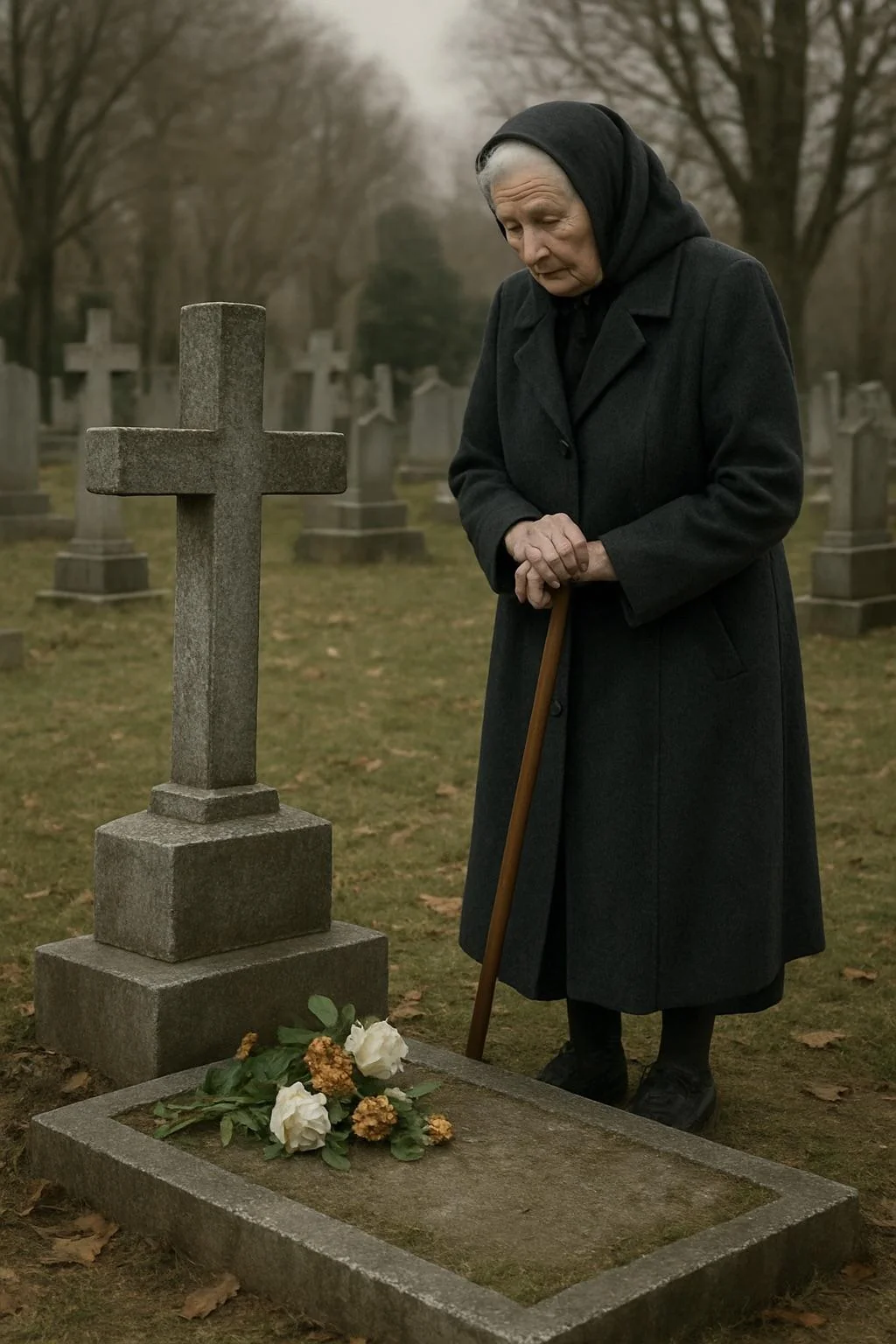 Grieving old women picture 2 of 2
