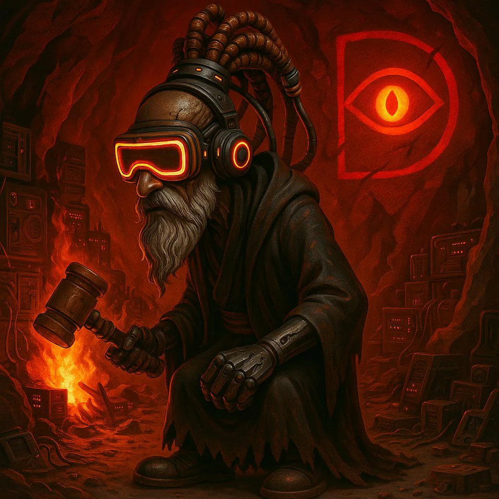 I'm developing a post-apocalyptic vinyl toy universe called Dogma Zero, where silence has conquered art and sound. picture 1 of 1