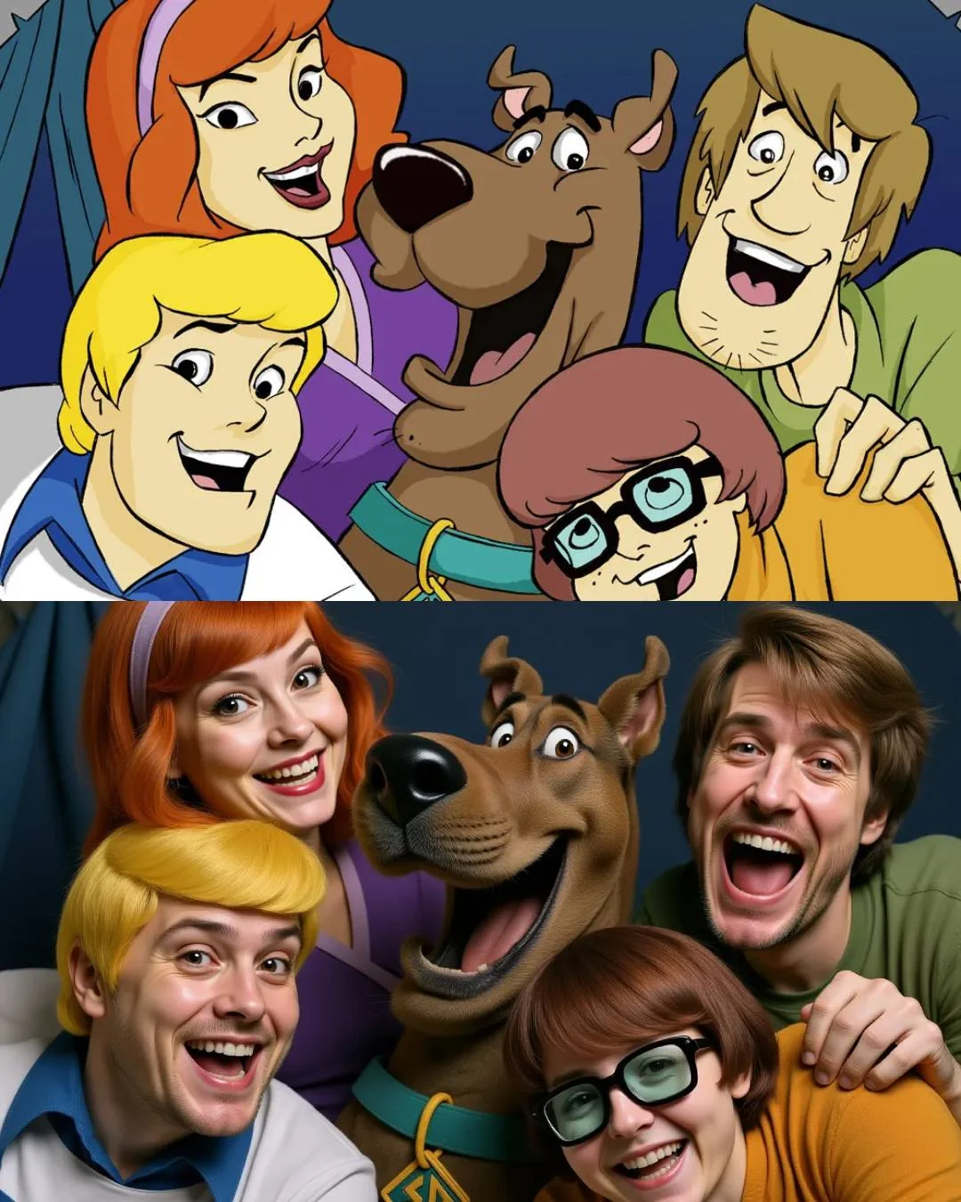 Tried turning cartoon characters into real people using AI....These turned out better than I expected picture 1 of 3