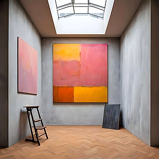 359 J. M. W. Turner - 27 April 2025 - Petworth: Two Artists painting. #textoimage #texttoimage #aiart #williamturner #turner #tategallery #petworth #artists #painting'
