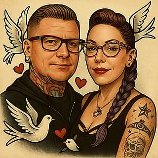 Rockabilly couple'