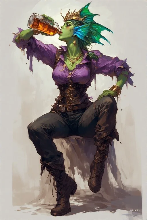 Undine pirate NPC for a D&D session. picture 1 of 1
