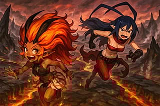 Friendly mock run in the underwirld (Efreeta and Laharl)'
