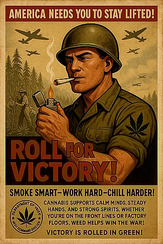 War era weed propaganda posters.'