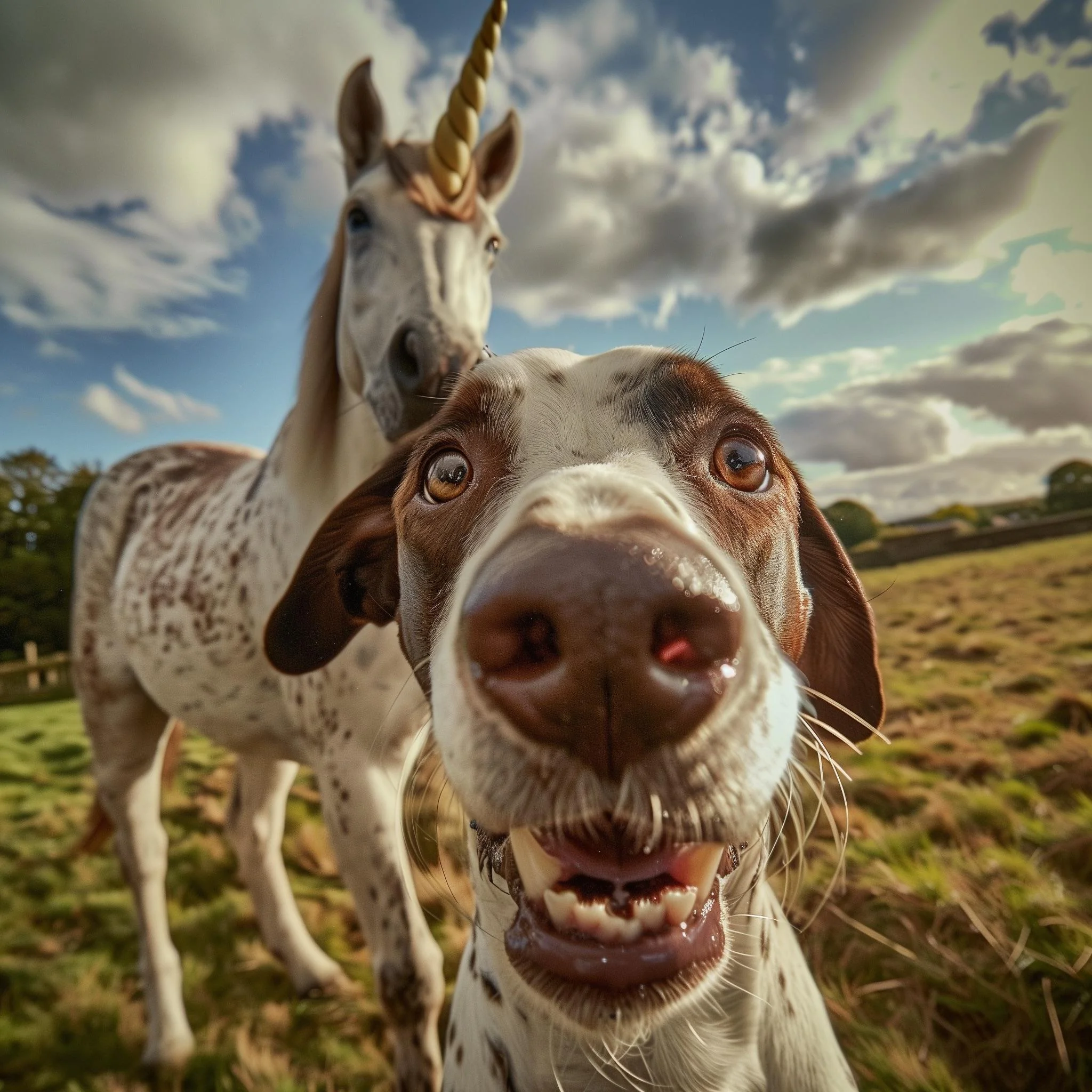 German shorthaired Pointer takes selfies with wild animals picture 9 of 12