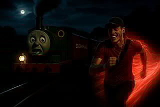 Racing against Percy'