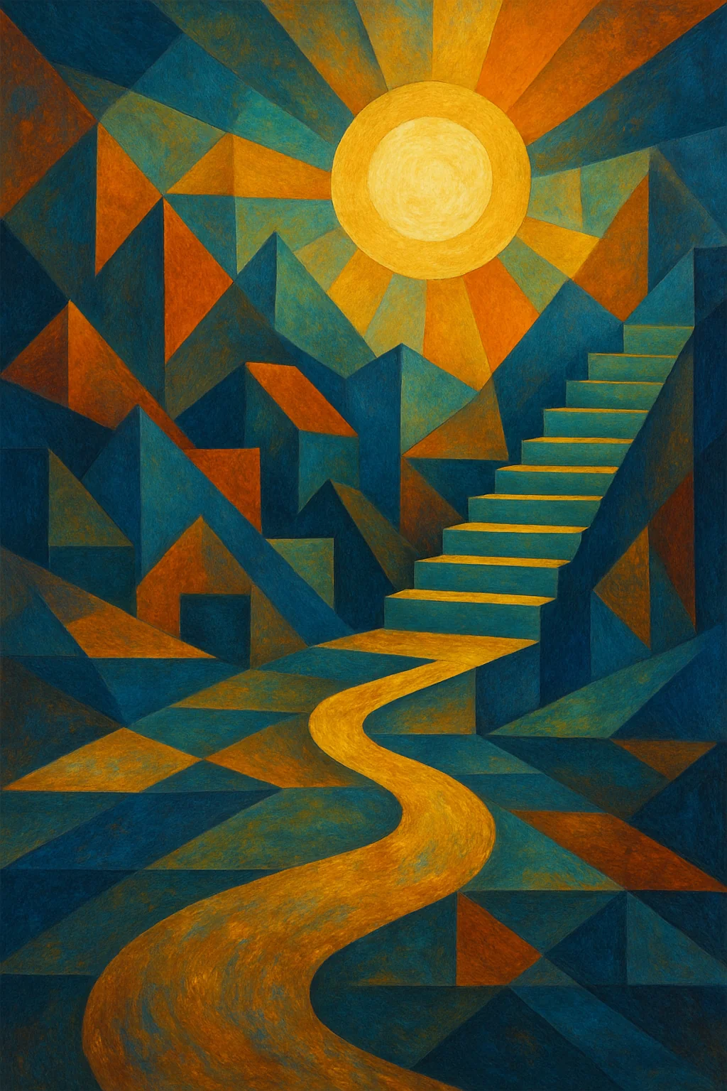 Hi, can you please show me an artwork (can be abstract), that represents my path to financial success. picture 1 of 1