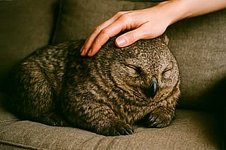 Petting my house griffin'