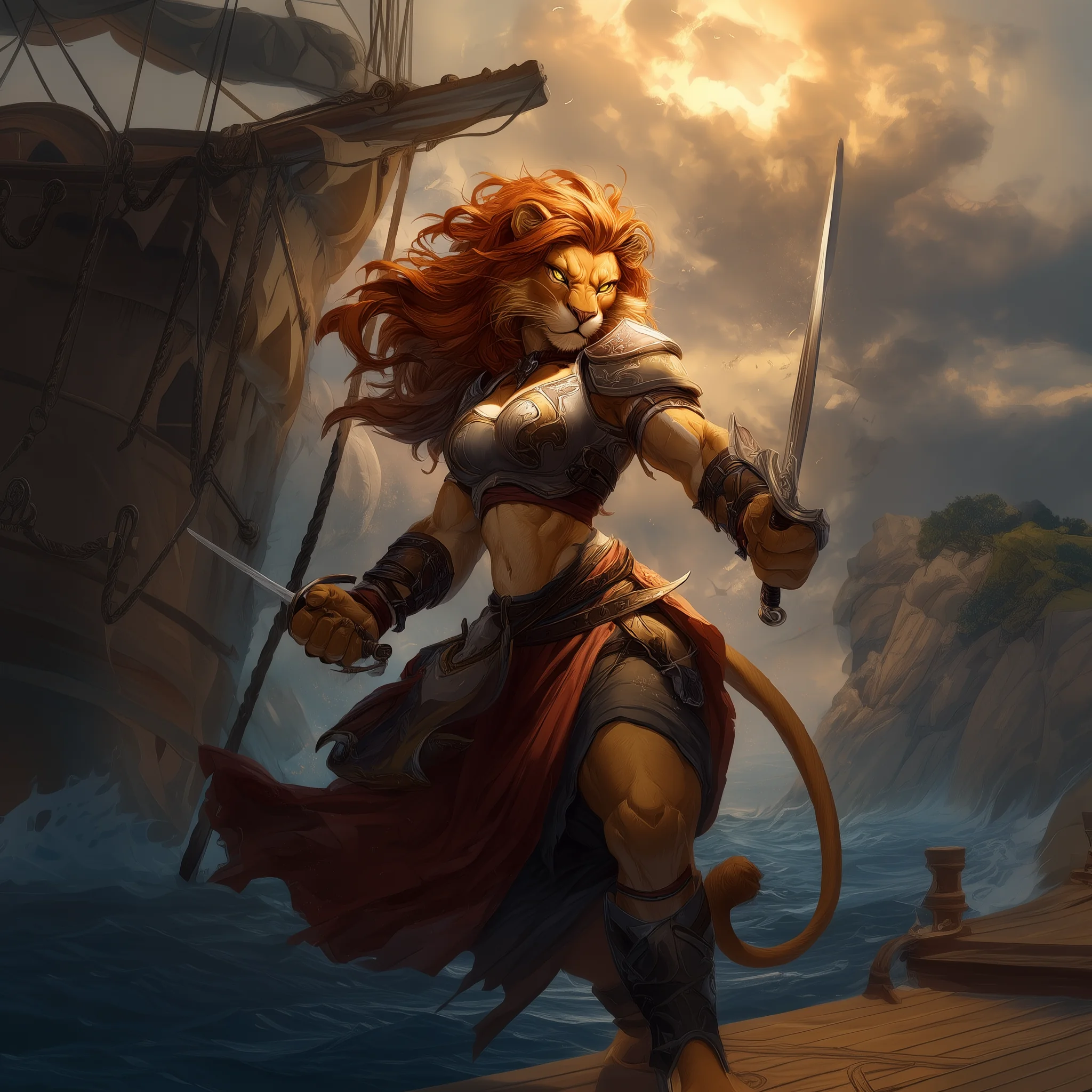 Lions, Pirates, and Booty—oh my! (Anthro Lioness: High Seas Edition) picture 1 of 4