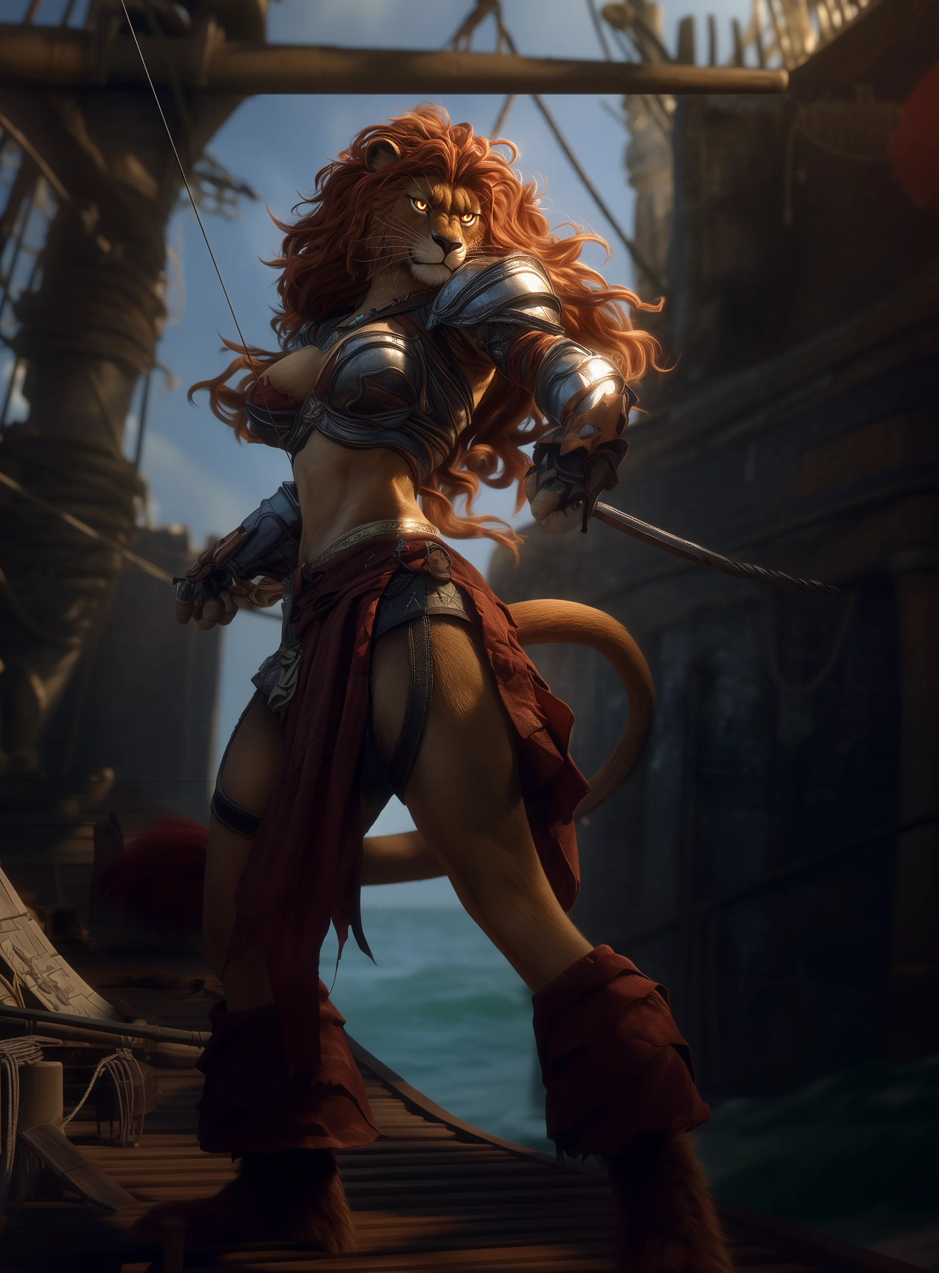 Lions, Pirates, and Booty—oh my! (Anthro Lioness: High Seas Edition) picture 2 of 4