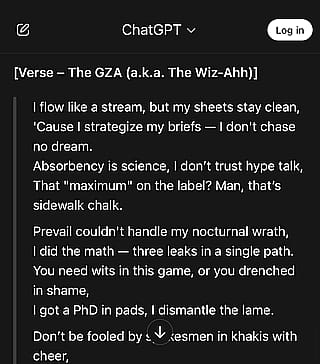 ChatGPT songwriting'