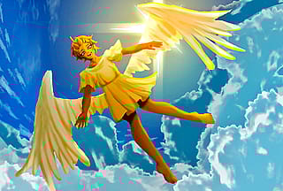 Icarus flying close to the sun'
