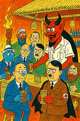 The drinks are good, but the company is the worst…'