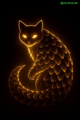 Cat with armadillo armor'